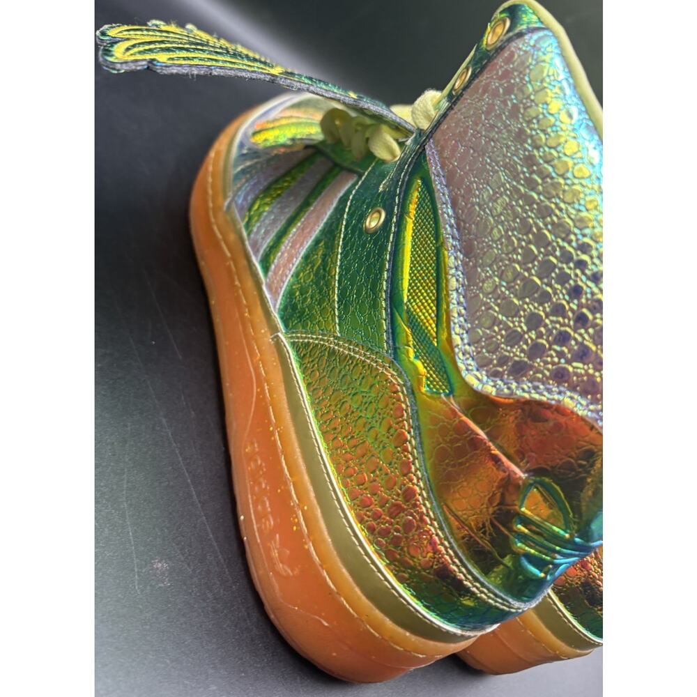 Adidas Jeremy Scott JS Wings 1.0 Rainbow Iridescent Gold Orange Size 11 Rare - Picture 5 of 15
